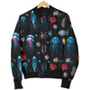 Jellyfish Underwater Print Men Bomber Jacket