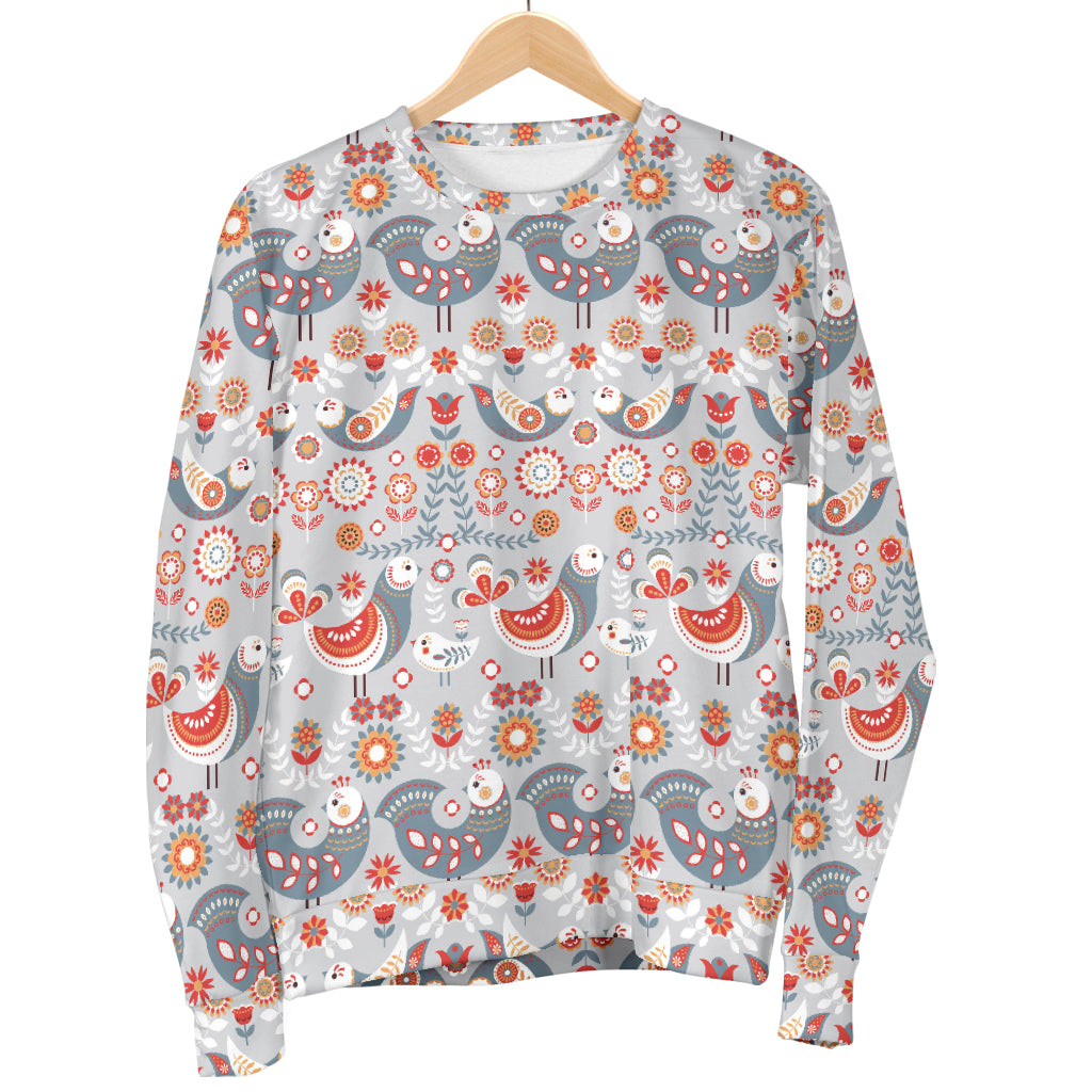 Swedish Nordic Design Print Women Long Sleeve Sweatshirt