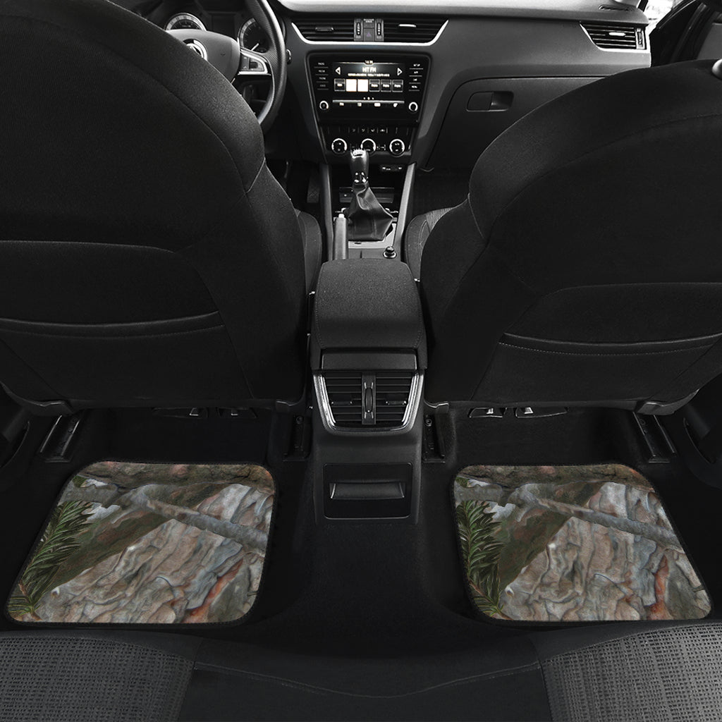 Camo Realistic Tree Forest Pattern Car Floor Mats Front Back