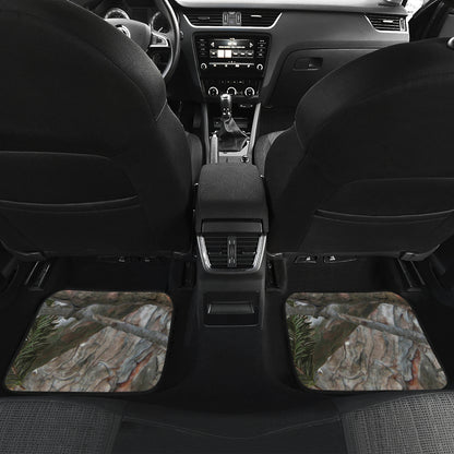 Camo Realistic Tree Forest Pattern Car Floor Mats Front Back