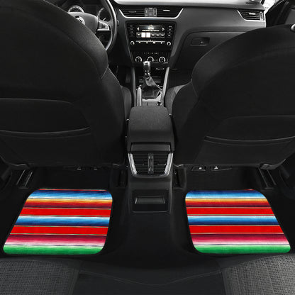 Serape Print Car Floor Mats Front Back