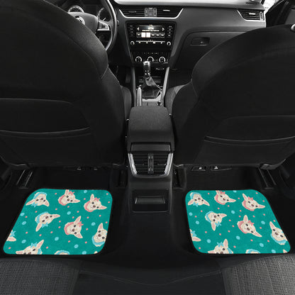 Chihuahua Polka Dot Pattern Car Floor Mats Front Back