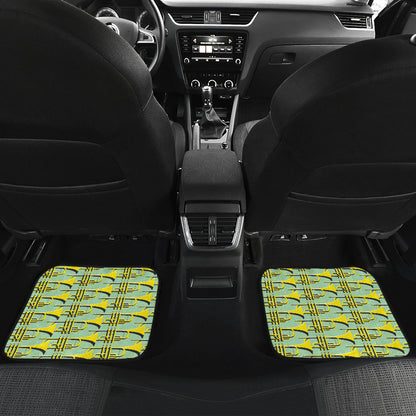 Trumpet Vintage Design Print Car Floor Mats Front Back