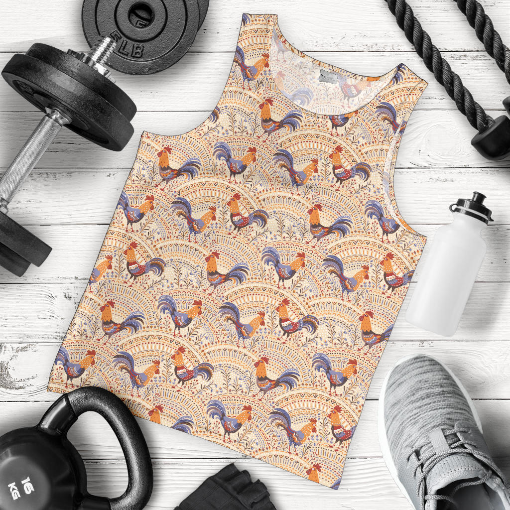 Chicken Boho Style Pattern Men Tank Top