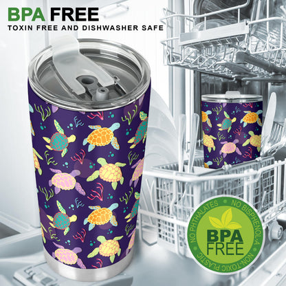 Sea Turtle Color Smile Tumbler