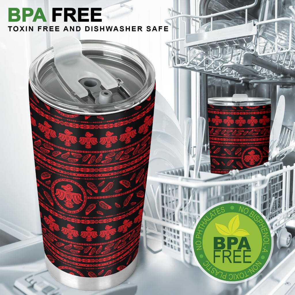 Native American Eagle Themed Print Tumbler