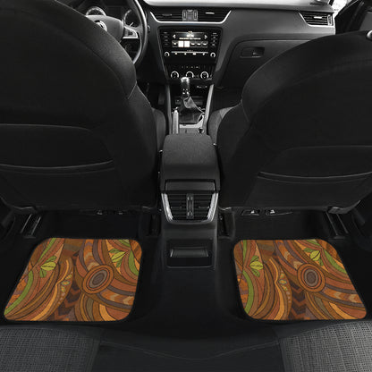 Maori Ornament Design Print Car Floor Mats Front Back