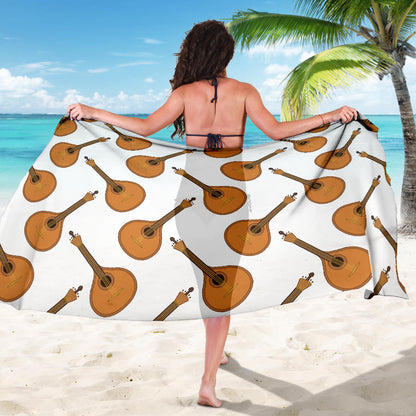 Mandolin Pattern Print Design 01 Sarong Pareo Wrap