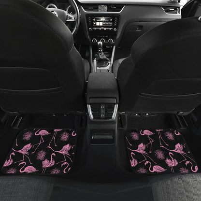 Flamingo Pink Print Pattern Car Floor Mats Front Back