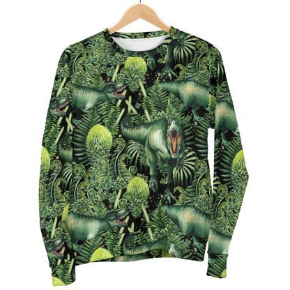 Dinosaur T Rex Print Pattern Women Long Sleeve Sweatshirt