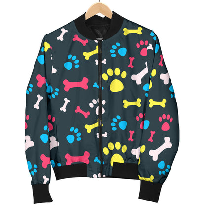 Paw Design Print Men Bomber Jacket
