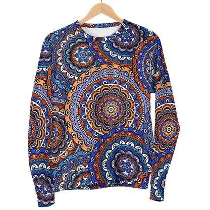 Mandala Boho Chic Design Print Men Long Sleeve Sweatshirt