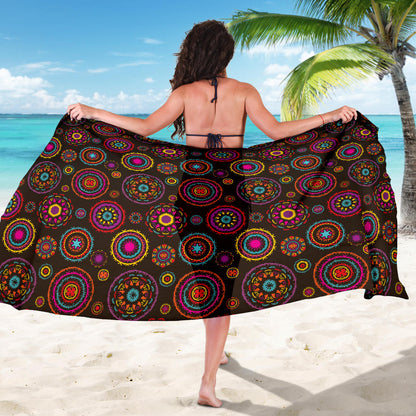 Bohemian Pattern Print Design 01 Sarong Pareo Wrap