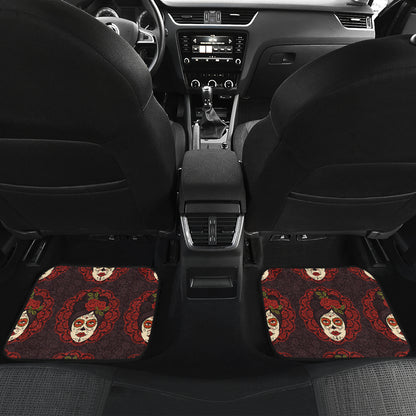 Day of the Dead Mexican Girl Car Floor Mats Front Back