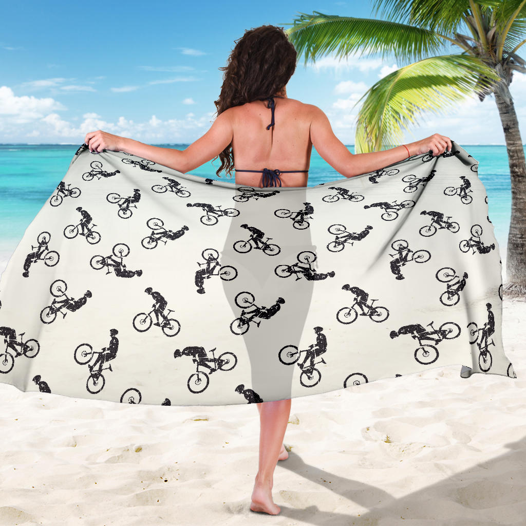 Mountain bike Pattern Print Design 01 Sarong Pareo Wrap