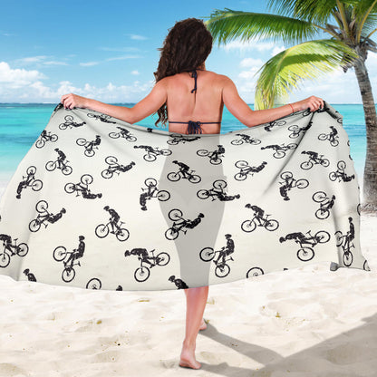 Mountain bike Pattern Print Design 01 Sarong Pareo Wrap