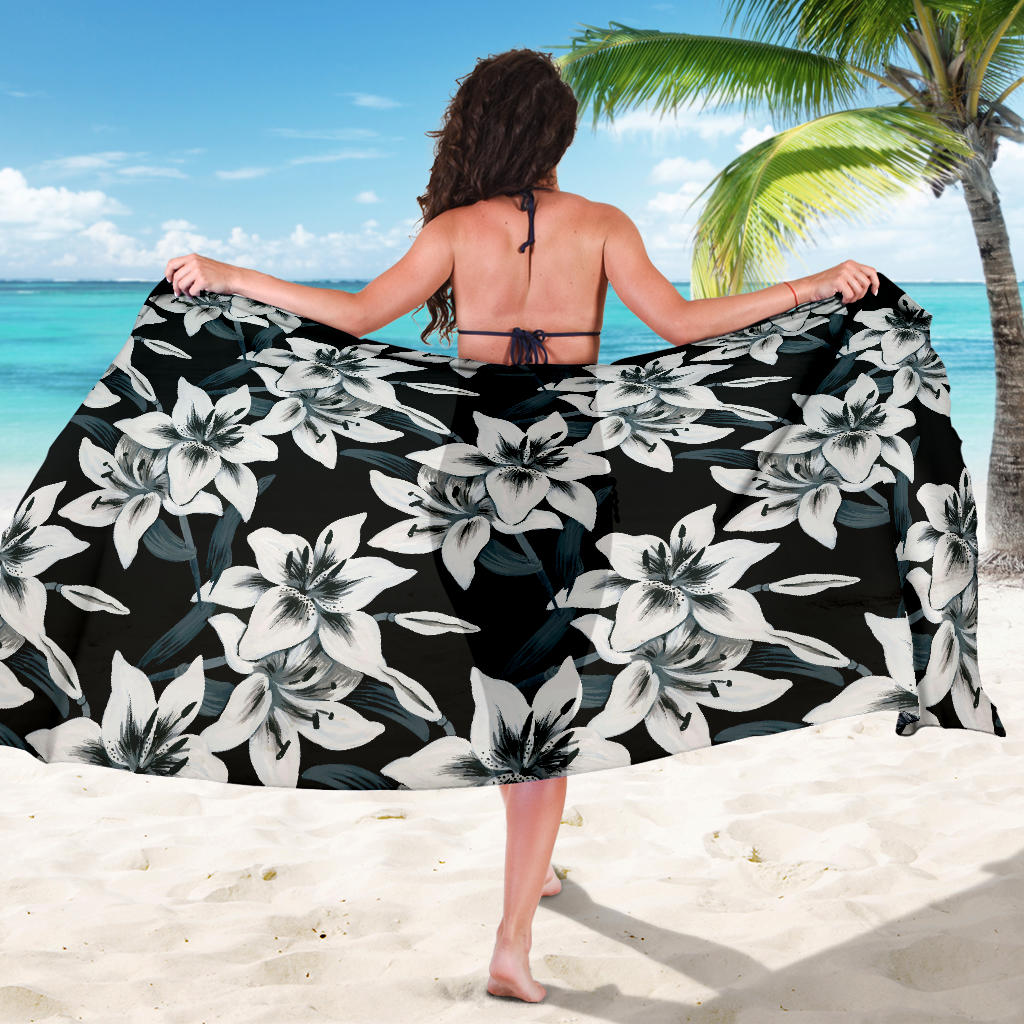 Lily Pattern Print Design 03 Sarong Pareo Wrap