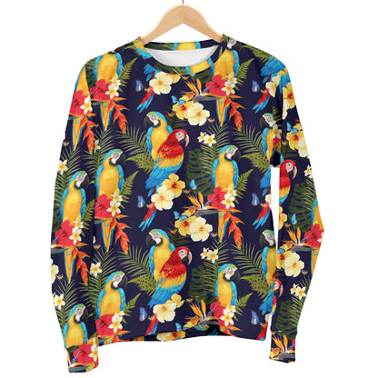 Parrot Themed Design Men Long Sleeve Sweatshirt