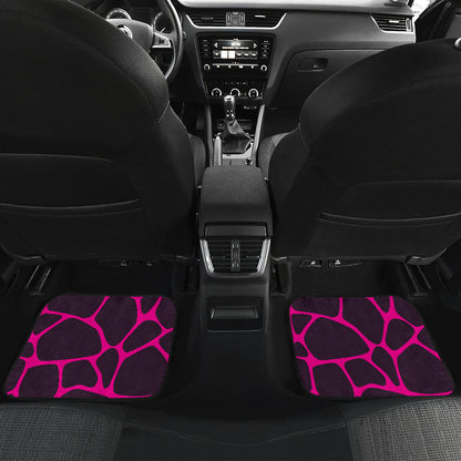 Giraffe Pink Background Texture Print Car Floor Mats Front Back