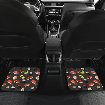 Sushi Design Print Car Floor Mats Front Back