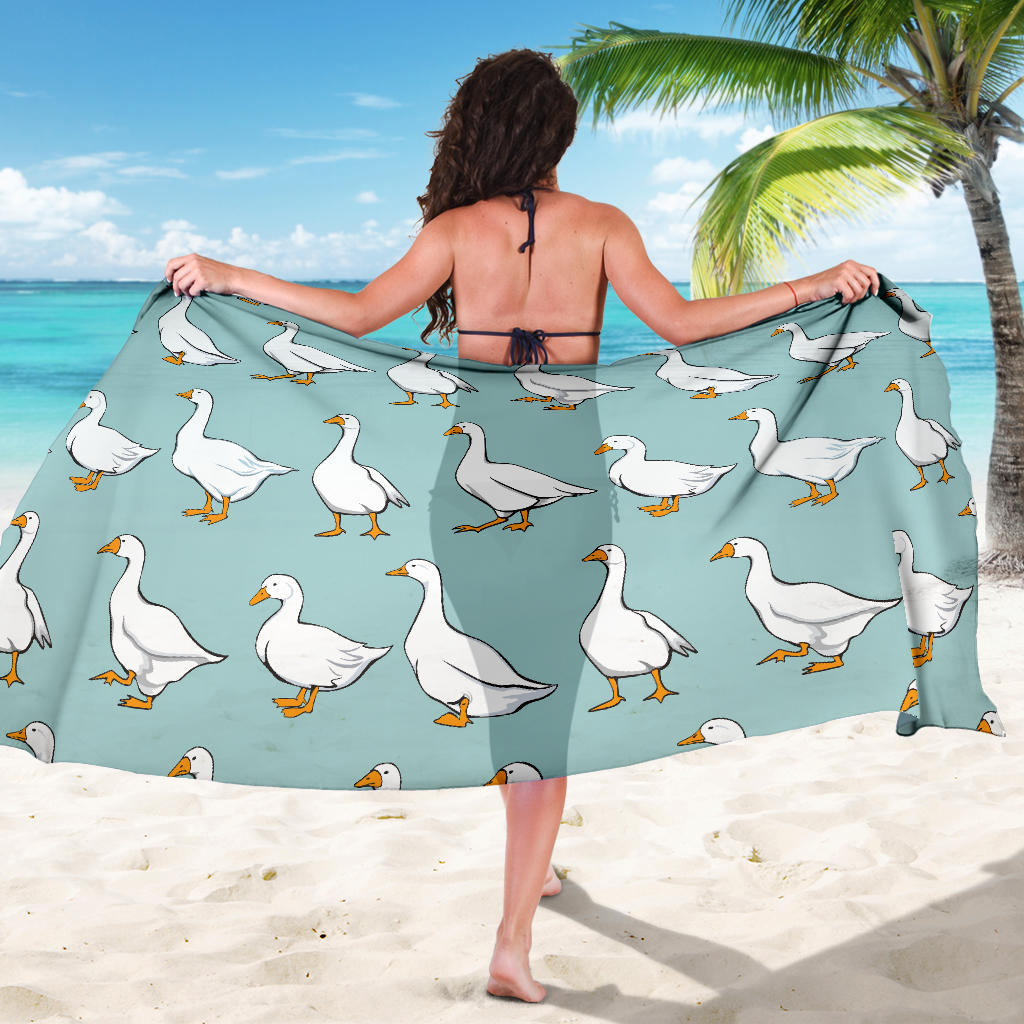 Goose Pattern Print Design 02 Sarong Pareo Wrap