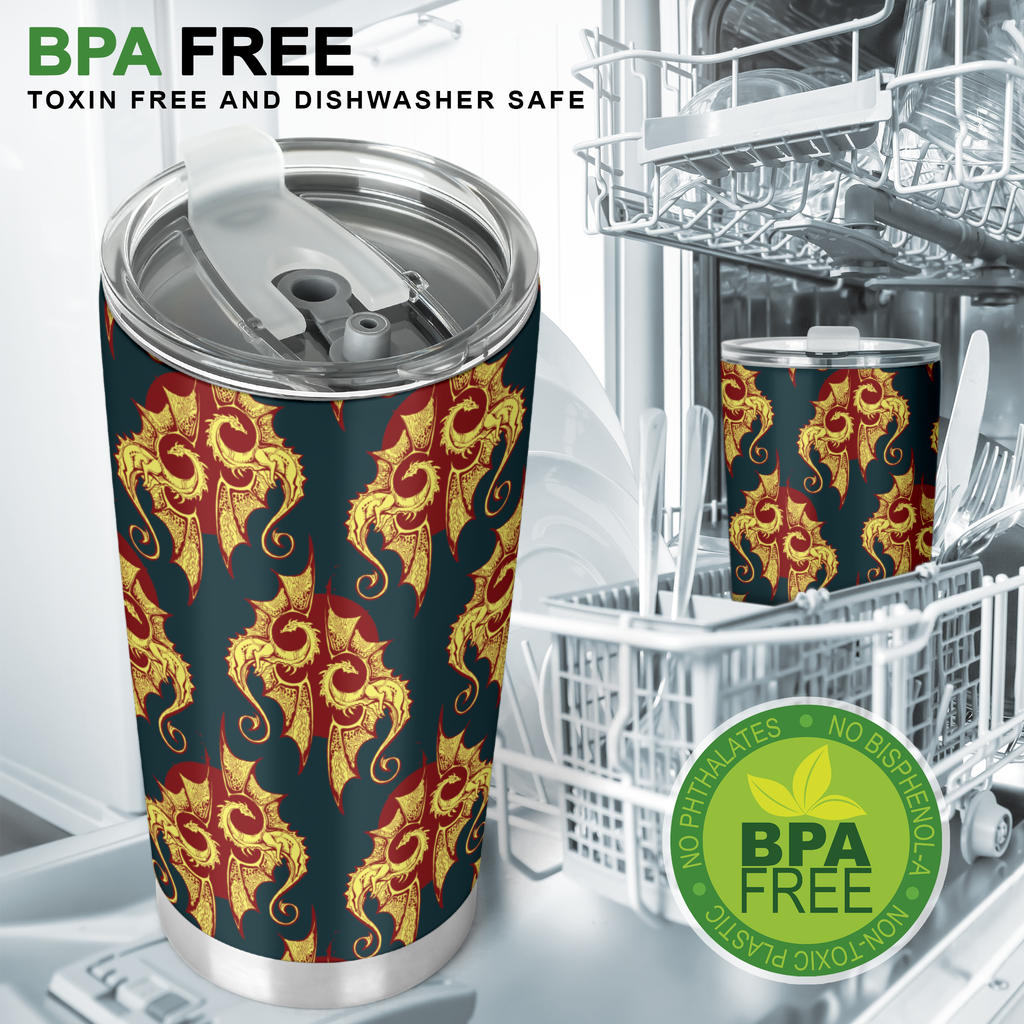 Dragons Gold Design Pattern Tumbler