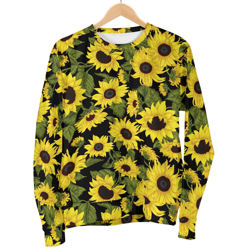 Sunflower Fresh Bright Color Print Men Long Sleeve Sweatshirt