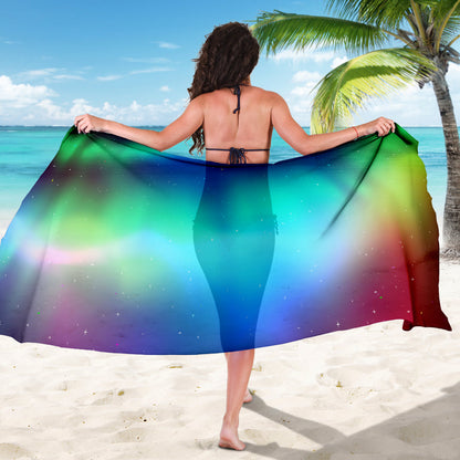 Aurora Borealis Pattern Print Design 02 Sarong Pareo Wrap