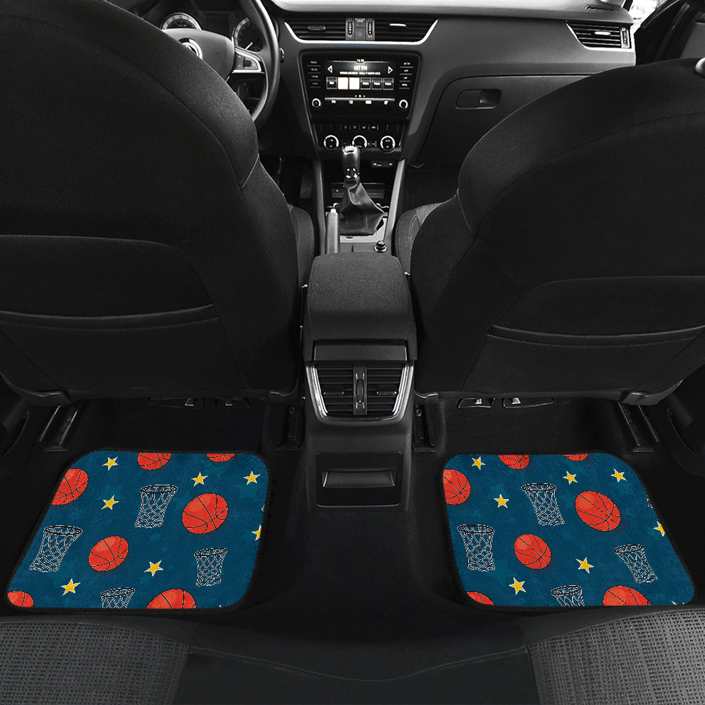 Basketball Classic Print Pattern Car Floor Mats Front Back
