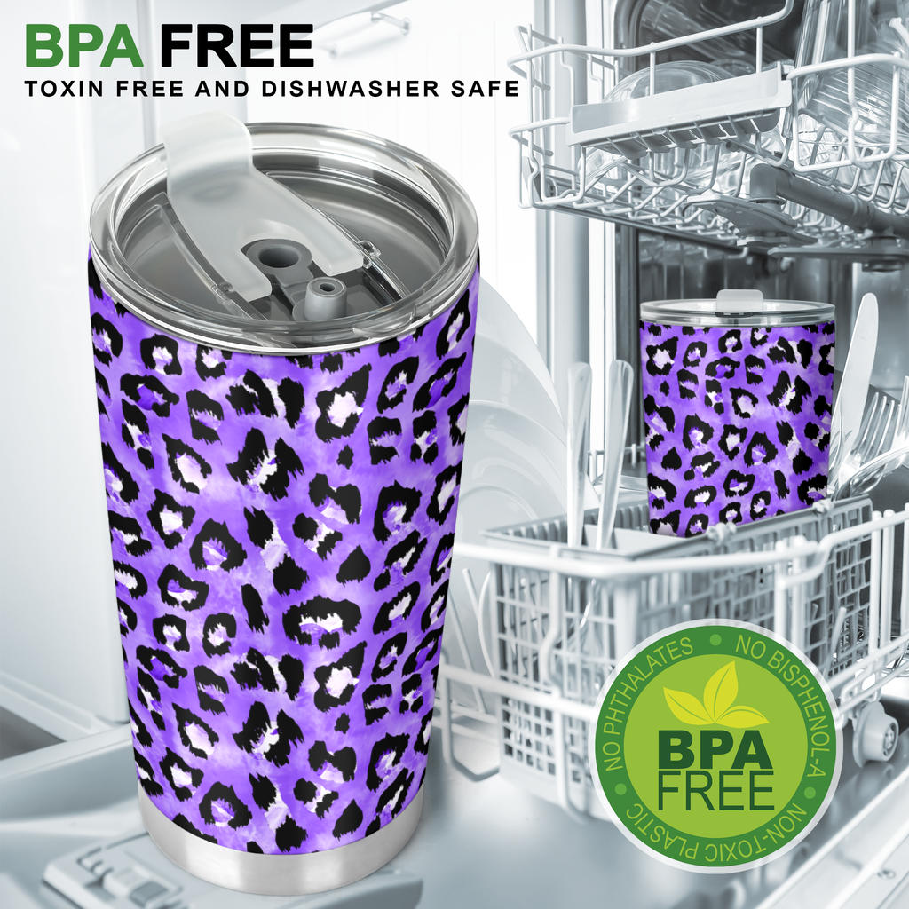 Leopard Purple Skin Print Tumbler