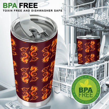 Dragons Fire Design Tumbler