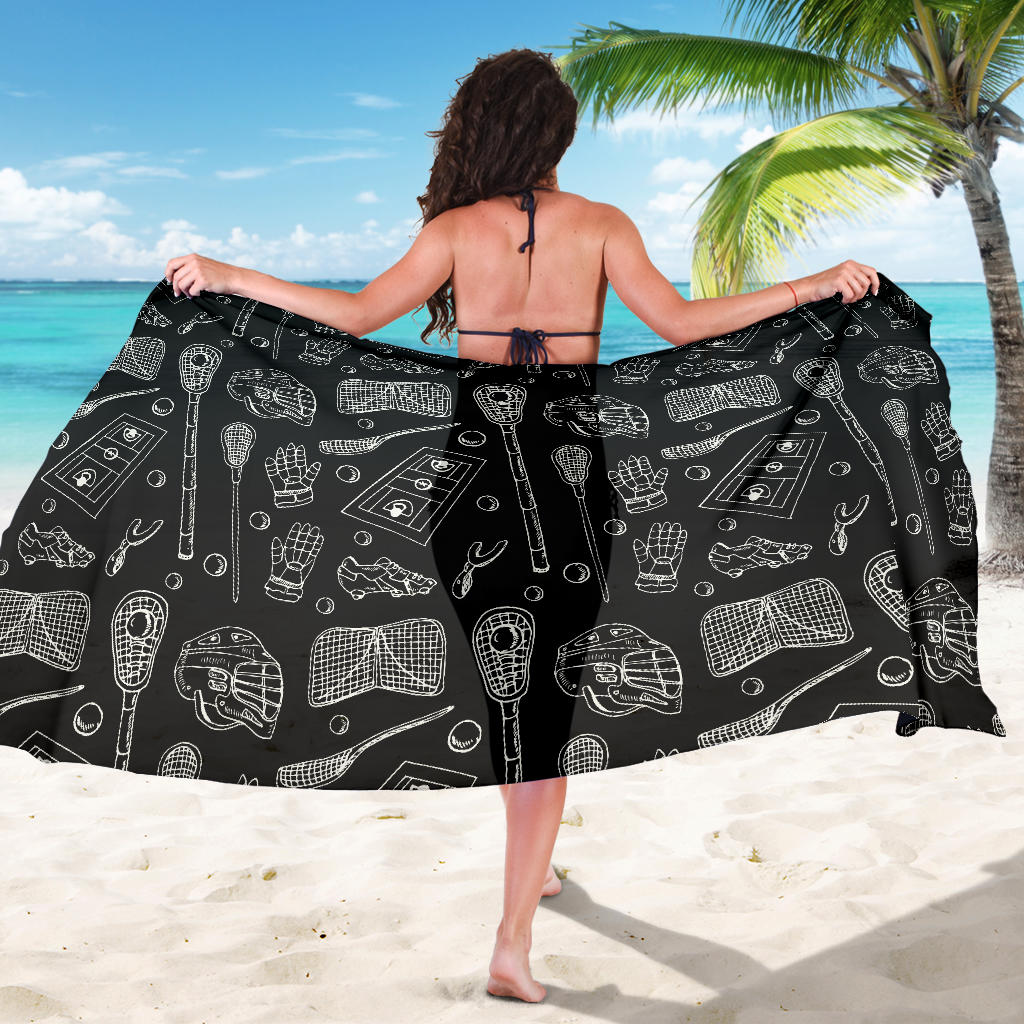 Lacrosse Pattern Print Design 01 Sarong Pareo Wrap
