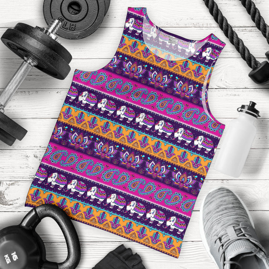 Boho Indian Style Pattern Men Tank Top