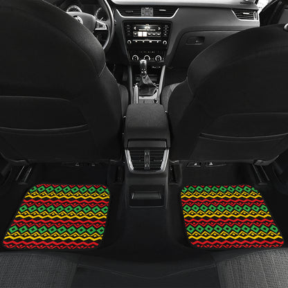 Rasta Reggae Color Themed Car Floor Mats Front Back
