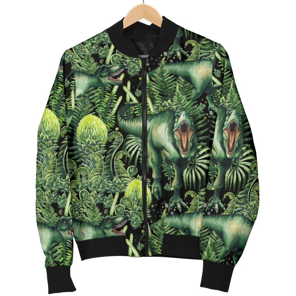 Dinosaur T Rex Print Pattern Men Bomber Jacket