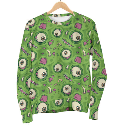 Zombie Eyes Design Pattern Print Men Long Sleeve Sweatshirt