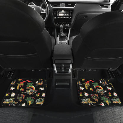 Hawaiian Island Themed Print Car Floor Mats Front Back