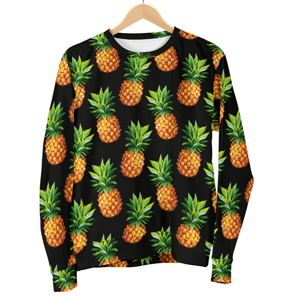 Pineapple Cute Print Design Pattern Men Long Sleeve Sweatshirt
