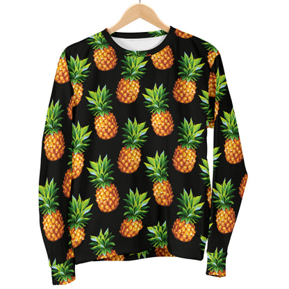 Pineapple Cute Print Design Pattern Men Long Sleeve Sweatshirt