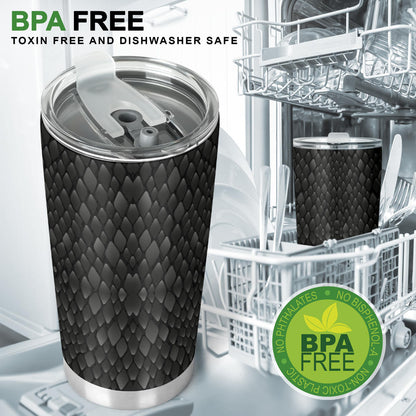 Snake Skin Black Print Tumbler