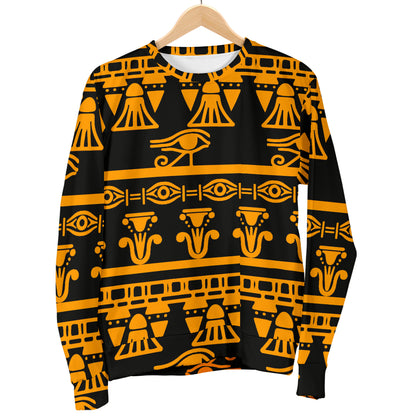 Eye of Horus Tribal Egypt Pattern Men Long Sleeve Sweatshirt
