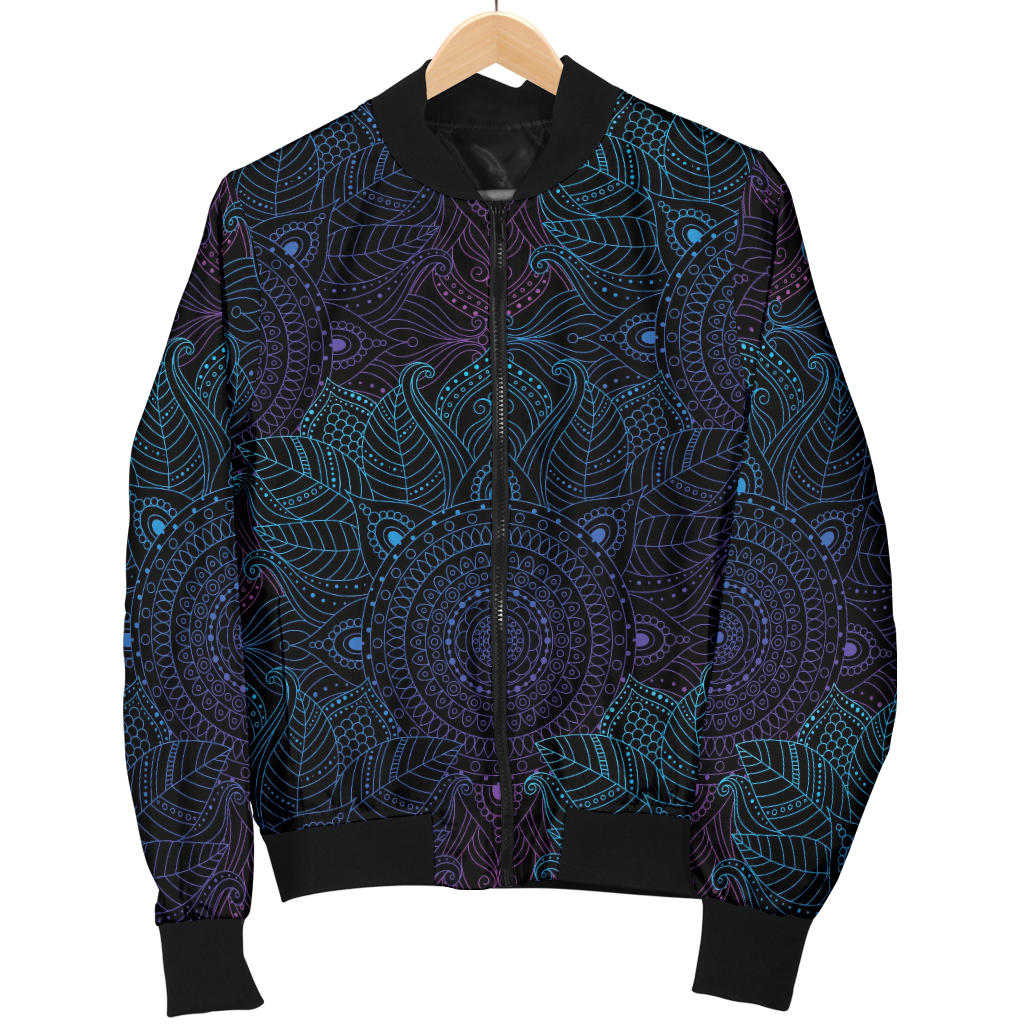 Boho Floral Mandala Men Bomber Jacket