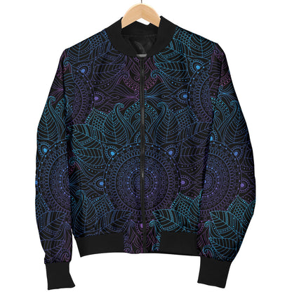 Boho Floral Mandala Men Bomber Jacket
