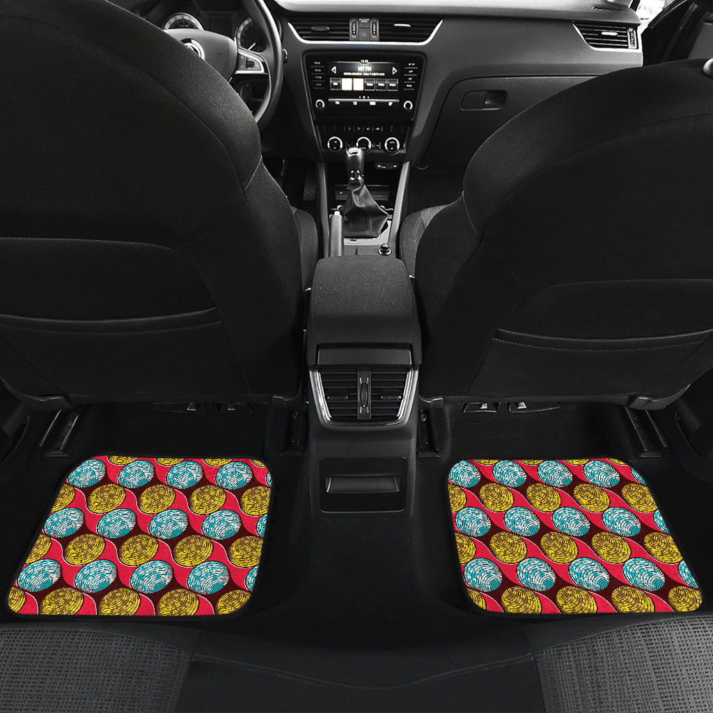 African Fashion Print Pattern Car Floor Mats Front Back