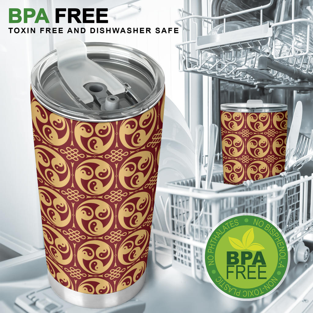 Yin Yang Style Pattern Design Print Tumbler