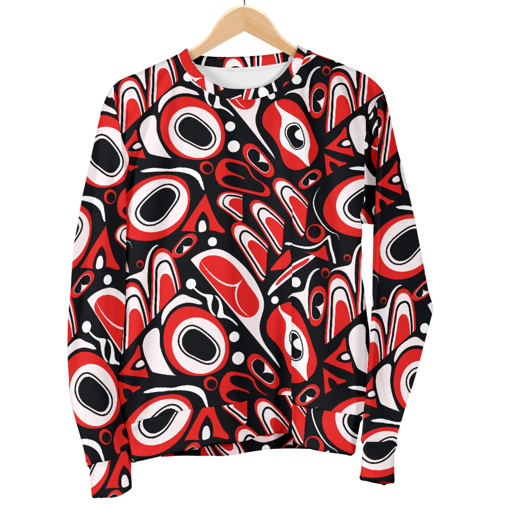 Totem Pole Texture Design Men Long Sleeve Sweatshirt