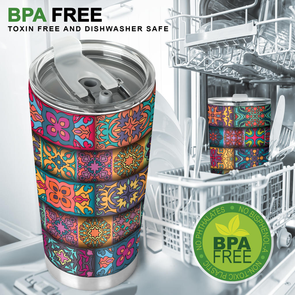 Mandala Style Design Print Tumbler