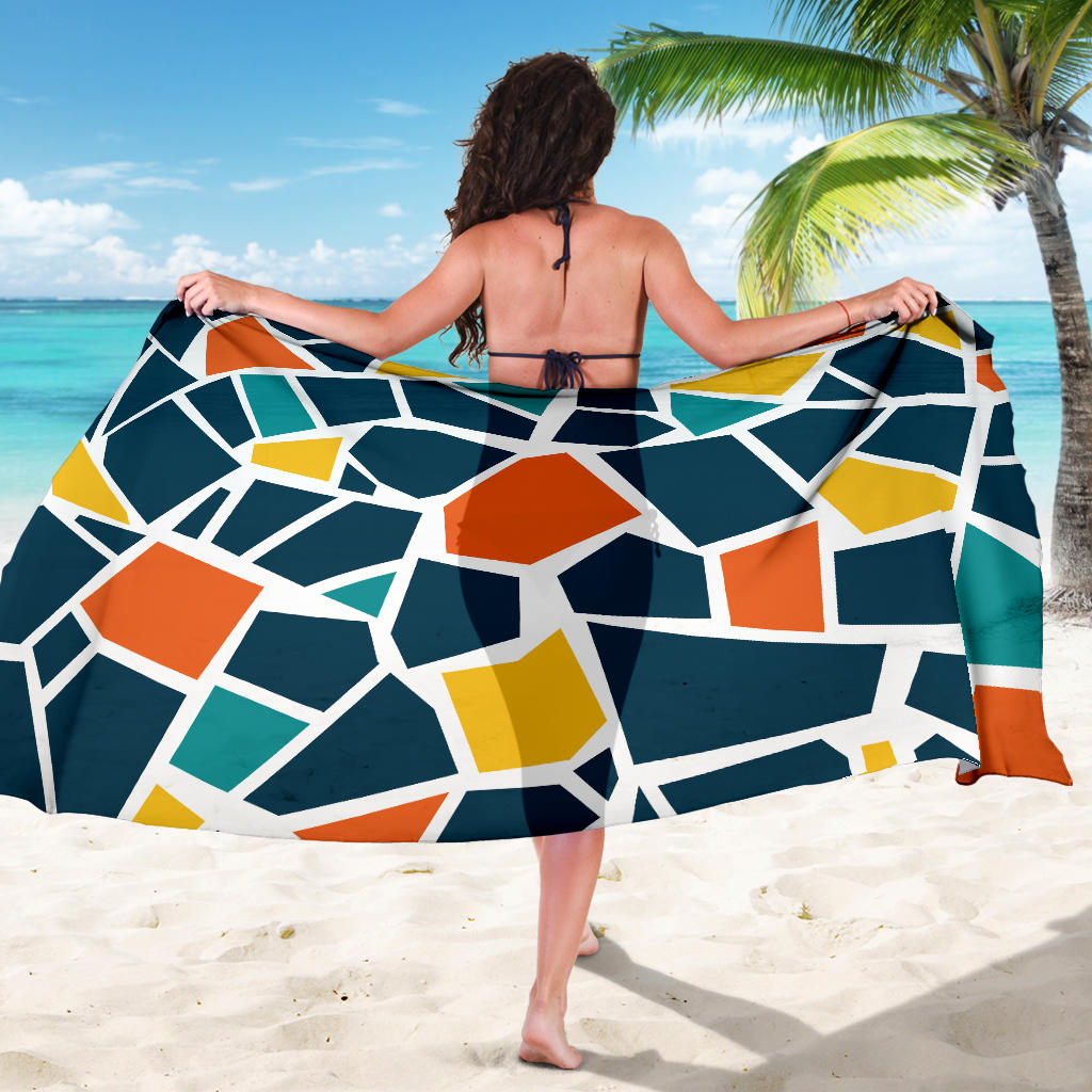 Mosaic Pattern Print Design 02 Sarong Pareo Wrap
