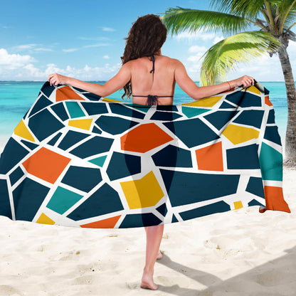Mosaic Pattern Print Design 02 Sarong Pareo Wrap