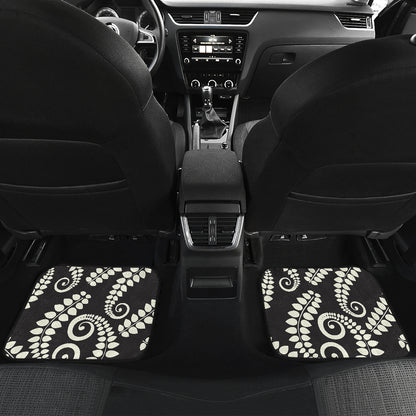 Fern Leave Print Pattern Car Floor Mats Front Back